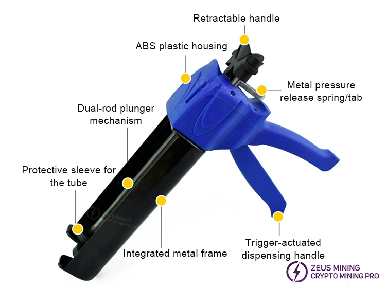 dual caulking gun 400ml dual caulking gun 400ml