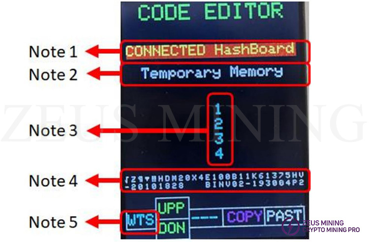 EEPROM editor page EEPROM editor page