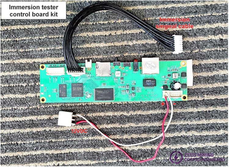 connection method for WhatsMiner immersion cooling miner tester