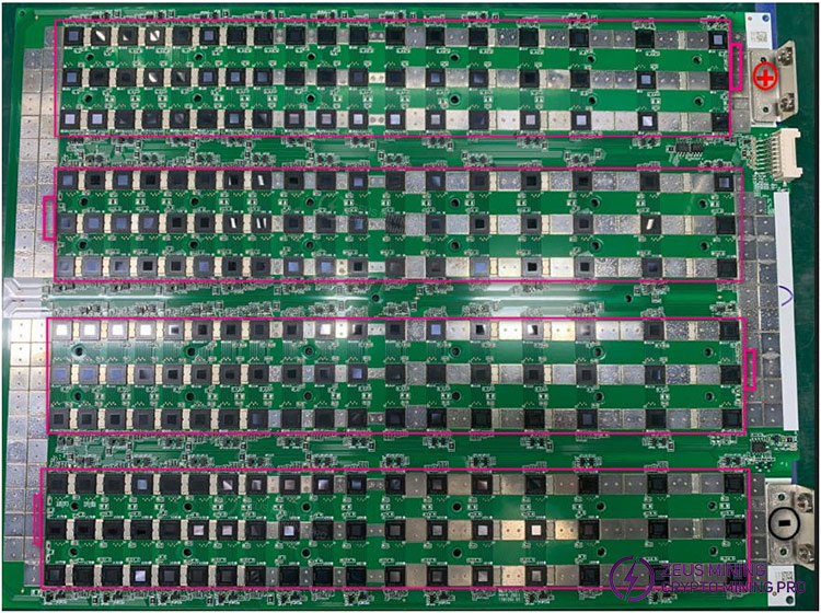 Schematic diagram of hash board powering