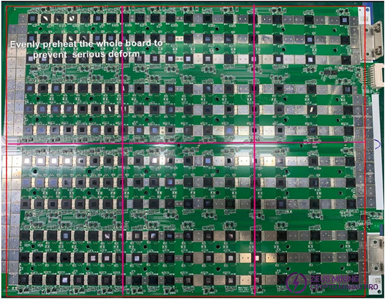 heating for hash board repair