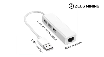4 in 1 USB 2.0 to RJ45 Ethernet adapter