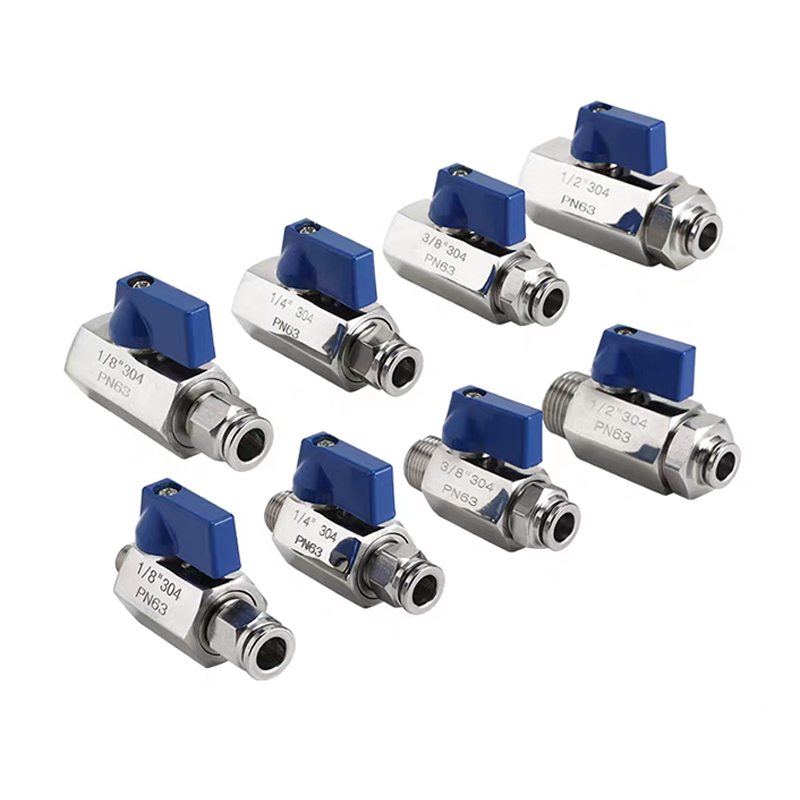 304 PN63 stainless steel mini ball valve 10mm 12mm for water cooling