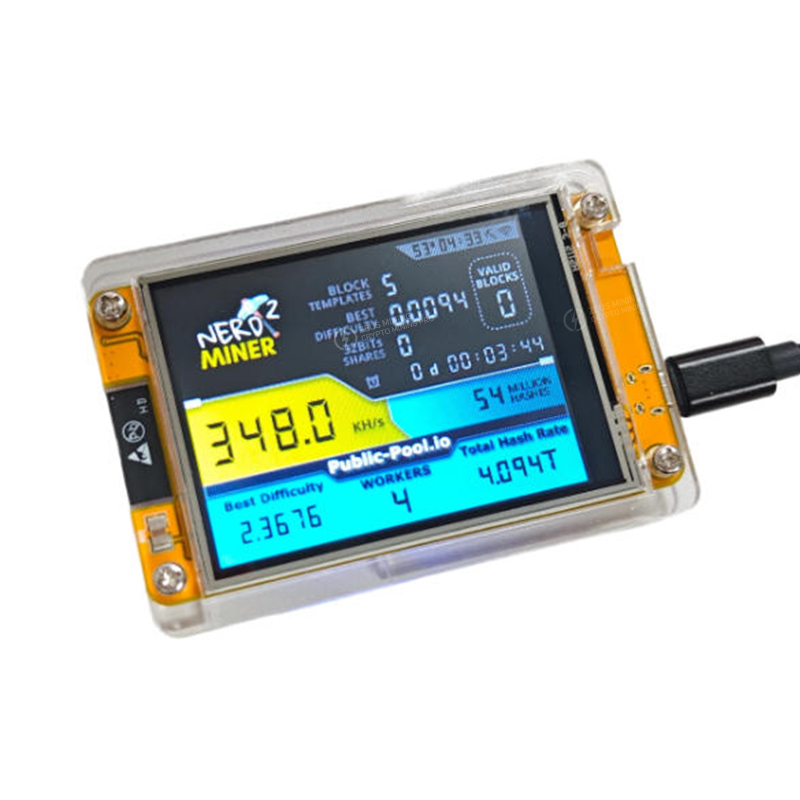 Nerdminer V2 350Kh/s BTC Solo Miner